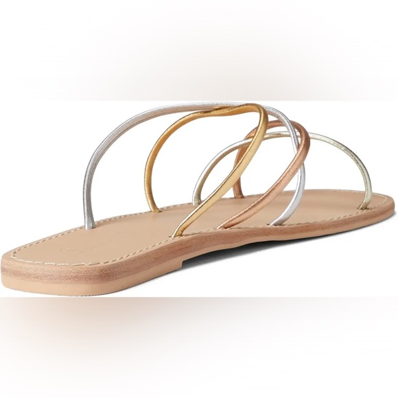 Splendid Frankie Metallic Womens Leather Criss-Cross Slide Sandals NEW!! 6.5W 🩴 - Picture 12 of 14